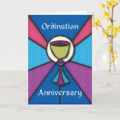 Carte Félicitations pour l'anniversaire du prêtre de l'o (Fleur jaune)