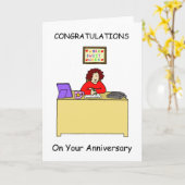 Carte Félicitations pour l'anniversaire du travail pour  (Fleur jaune)