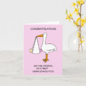 Carte Félicitations pour l'arrivée de la première petite (Fleur jaune)