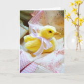 Carte Félicitations pour l'arrivée de votre nouveau bébé (Fleur jaune)