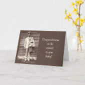 Carte Félicitations pour l'arrivée du nouvel humour bébé (Fleur jaune)