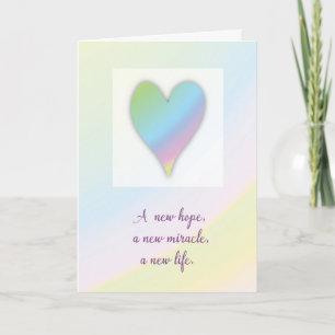 Carte Félicitations pour l'attente Rainbow Baby