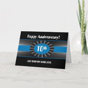 Carte Félicitations pour le 10e anniversaire de l'entrep