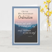 Carte Félicitations pour le 10e anniversaire de l'ordina (Fleur jaune)