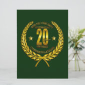 Carte Félicitations pour le 20e anniversaire (Debout devant)