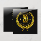 Carte Félicitations pour le 20e anniversaire (Devant / Derrière)