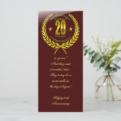 Carte Félicitations pour le 20e anniversaire (Debout devant)