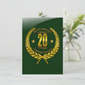 Carte Félicitations pour le 20e anniversaire (Debout devant)