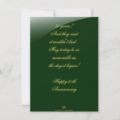 Carte Félicitations pour le 20e anniversaire (Dos)
