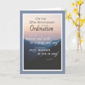 Carte Félicitations pour le 20e anniversaire de l'ordina (Fleur jaune)