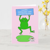 Carte Félicitations pour le 29 février (Fleur jaune)