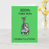 Carte Félicitations pour le 300ème Park Run (Fleur jaune)