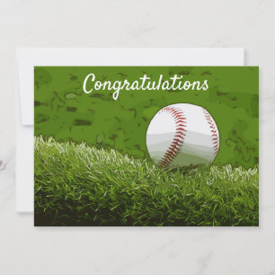 Carte Félicitations pour le baseball avec l'aquarelle de