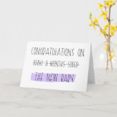 Carte Félicitations pour le BÉBÉ (9 mois sobres) (Fleur jaune)