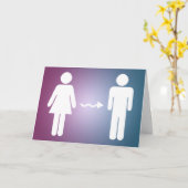 Carte félicitations pour le changement de genre (Fleur jaune)