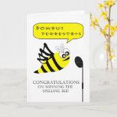 Carte Félicitations pour le concours d'orthographe gagna (Fleur jaune)