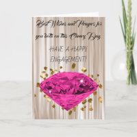 Félicitations pour le diamant rose Fiançailles et