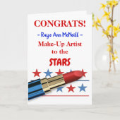 Carte Félicitations pour le diplôme de cosmétologie Roug (Fleur jaune)