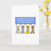 Carte Félicitations pour le diplôme de vétérinaire (Fleur jaune)