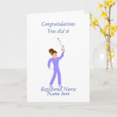 Carte Félicitations pour le diplôme d'infirmière (Fleur jaune)