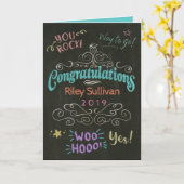 Carte Félicitations Pour Le Diplôme Du Dessin De La Marq (Fleur jaune)