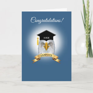 Carte Félicitations pour le diplôme Eagle Award Bleu