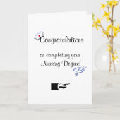 Carte Félicitations pour le diplôme en soins infirmiers- (Fleur jaune)