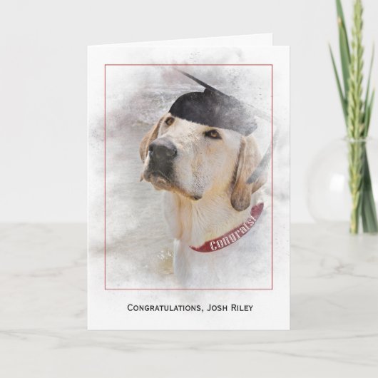 Carte félicitations pour le diplôme - Labrador Retriever (Devant)