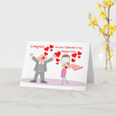 Carte Félicitations pour le Fiançailles de la Saint Vale (Fleur jaune)