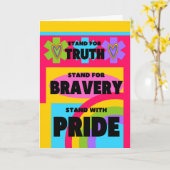 Carte Félicitations pour le Gay pride sortant (Fleur jaune)