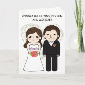 Carte Félicitations pour le Jour de Mariage Anime Mariée (Devant)