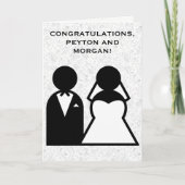 Carte Félicitations pour le jour de votre mariage Modern (Devant)