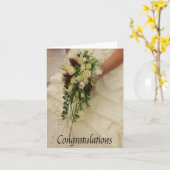 Carte Félicitations pour le jour du mariage (Fleur jaune)