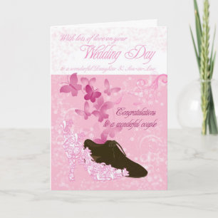 Carte Félicitations pour le jour du mariage de la fille