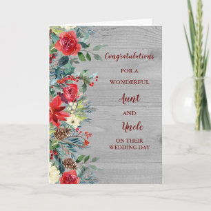 Carte Félicitations pour le jour du mariage de tante et