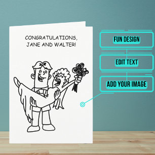 Carte Félicitations pour le jour du mariage d'un couple