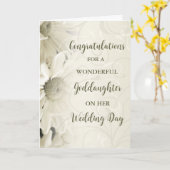 Carte Félicitations pour le jour du mariage Godgirl (Fleur jaune)