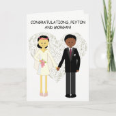 Carte Félicitations pour le jour du mariage pour la mari (Devant)