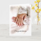 Carte Félicitations pour le mariage (Fleur jaune)