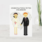 Carte Félicitations pour le mariage Charmeur (Devant)