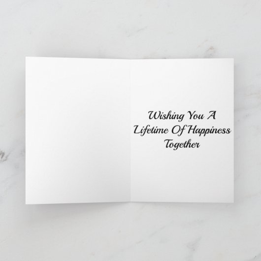 CARTE FÉLICITATIONS POUR LE MARIAGE DE DEUX MARIÉS (Intérieur)