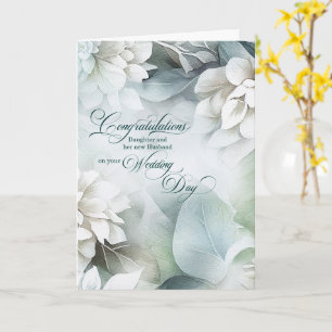 Carte Félicitations pour le mariage de la fille et du ge