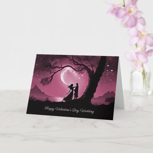 Carte Félicitations pour le mariage de la Saint-Valentin (Orchidée)