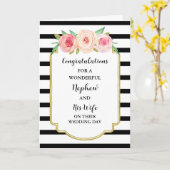 Carte Félicitations pour le mariage de Nephew et de sa f (Fleur jaune)