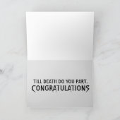 Carte Félicitations pour le mariage de squelettes gothiq (Intérieur)