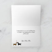 Carte Félicitations pour le mariage de teckel (Intérieur)