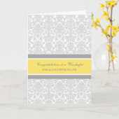 Carte Félicitations pour le mariage de votre fils et bel (Fleur jaune)