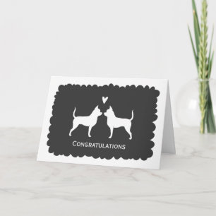 Carte Félicitations pour le mariage des Chihuahuas