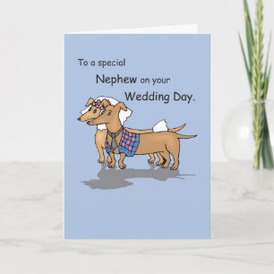 Carte Félicitations pour le mariage des Daschunds du nev