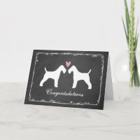 Félicitations pour le mariage des Wire Fox Terrier